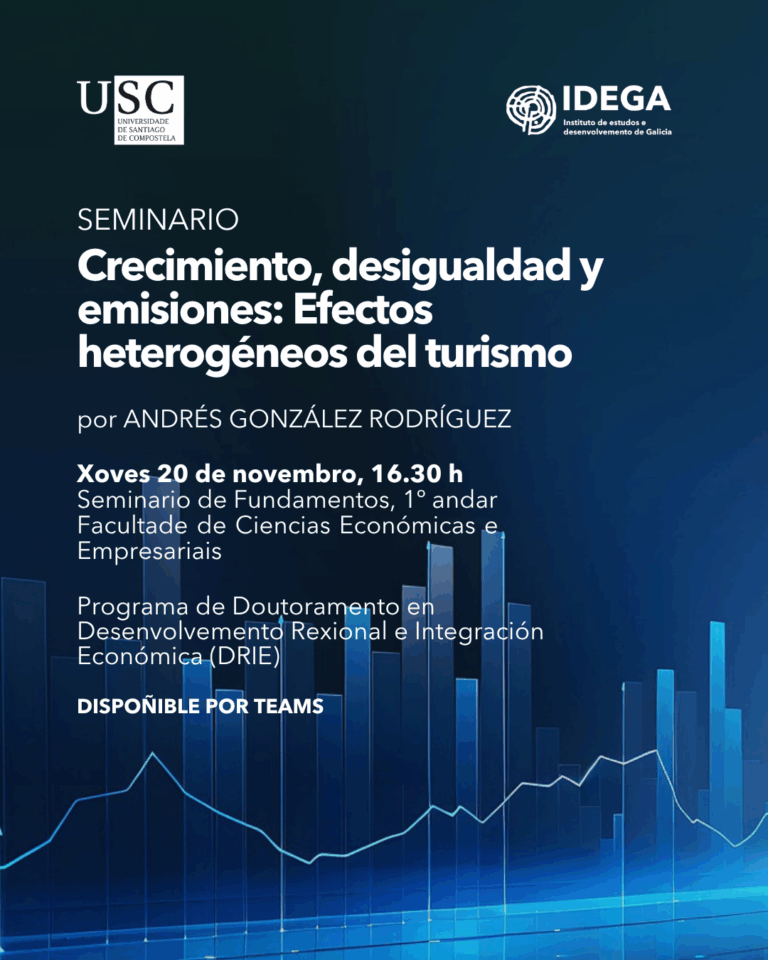 Seminario: «Crecimiento, desigualdad y emisiones: efectos heterogéneos del turismo»