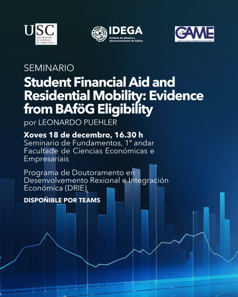 Seminario «Student Financial Aid and Residential Mobility: Evidence from BAföG Eligibility»