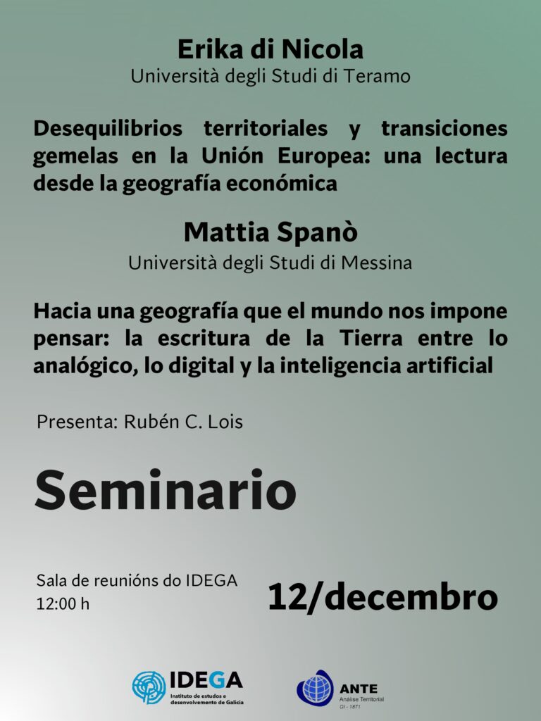 Seminario no IDEGA impartido por investigadores italianos invitados