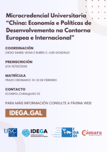 Nova microcredencial universitaria «China: Economía, Políticas de Desenvolvemento na Contorna Europea e internacional»