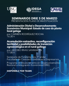 Seminarios DRIE: Presentación Plans de Investigación