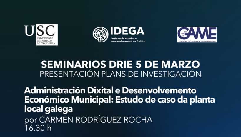 Seminarios DRIE: Presentación Plans de Investigación