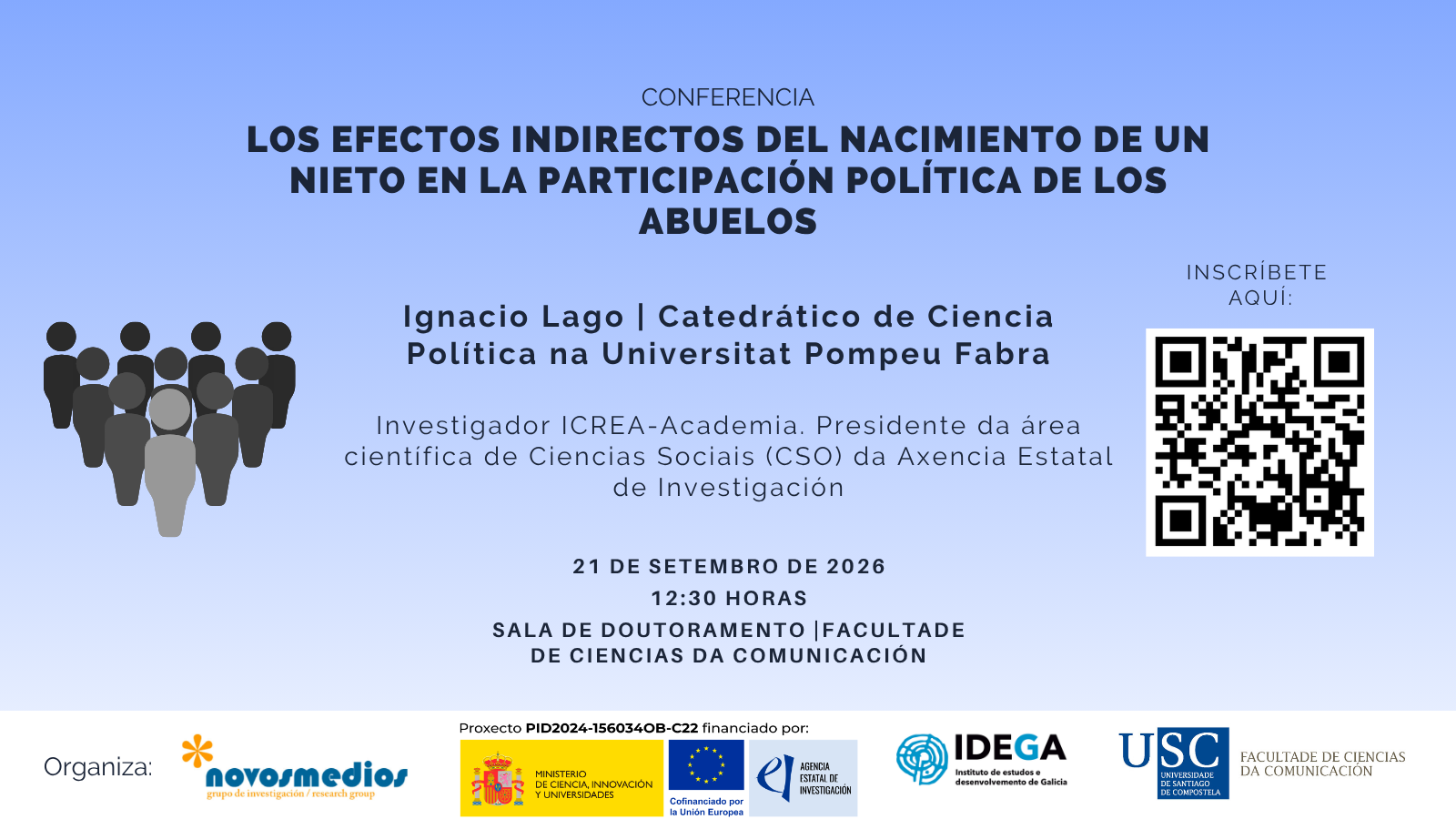 Conferencia: ‘Os efectos indirectos do nacemento dun neto na participación política dos avós’